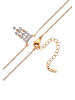 faina Women Necklace in Rose Gold White
