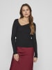 Vila Strickoberteil in Black Beauty