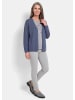 GOLDNER Kurzgröße:  Feinstrickjacke mit Schurwolle in rauchblau