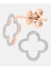 Diamant L'éternel Ohrstecker aus 375 Roségold mit Diamant Blumen-Design in Roségold