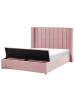 Beliani Doppelbett NOYERS in Rosa - (W) 170 x (H) 132 x (L) 247 cm