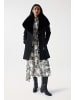 Salsa Jeans Wollmantel Wool Coat With Fur Collar in Black