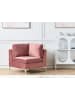 Beliani Sofaelement EVJA in Rosa - (W) 85 x (H) 84 x (L) 85 cm