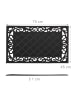 relaxdays Fußabtreter Blumenranke in Schwarz - (B)75 x (T)45 cm