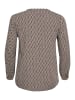KAFFE curve Langarm-Bluse KCkennie in Java Vintage/Letter Print