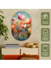 OnlyWow Ovales Wandbild Orange
