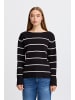 ICHI Langarm IHBOSTON Loose fit in Meteorite Almond Milk stripe