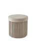 relaxdays Hocker in Beige - (H)38 x Ø 38 cm
