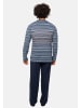 Ammann Schlafanzug Organic Cotton in Blau gestreift