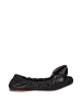 Miu Miu Schwarz Leder Ballerina Flache Schuhe