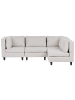 Beliani 4-tlg Ecksofa UNSTAD in Beige/Schwarz