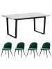 ebuy24 Essgruppe Tilst (5-teilig) Grün 160 x 90 cm