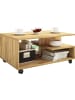 VCM  Holz Sofatisch Couchtisch Rollen rollbar Stango in Honig-Eiche