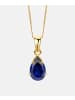 Diamant L'éternel Halskette aus 375 Gelbgold mit Saphir