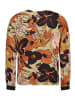 CARTOON Oversize-Bluse mit Rippbündchen in Brown/Green