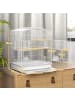 Pawhut Vogelkäfig Weiß 46,5L x 36B x 59H cm