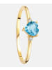 Diamant L'éternel Ring aus 375 Gelbgold mit 0.55 Karat Diamant mit Topas