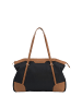 GianMarco Venturi Schultertasche in BLACK + BROWN