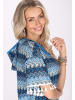 IZIA Damen Hoodie in Blau Mehrfarbig