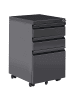 Beliani Büroschrank RECAMI in Schwarz - (W) 37 x (H) 61 x (L) 44 cm