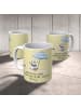 Mr. & Mrs. Panda Tasse Sommer Meer Glück mit Spruch in Gelb Pastell