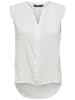 ONLY Legere Shirt Bluse mit Spitzen Details Ärmellos in Weiß