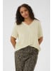 KAFFE curve Kurzarm-Bluse KCami Regular fit in Feather Gray