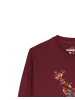 wat? Apparel Sweatshirt Floral Deer in Weinrot