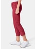GOLDNER Verkürzte Struktur-Hose Verkürzte Strukturhose in elastischer Ware in rot