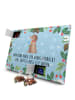 Mr. & Mrs. Panda Tee Adventskalender Hund Blume mit Spruch in Eisblau