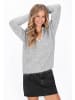 IZIA Women Sweater in light grey melange