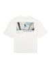 Garcia Kurzarmshirt Rückenprint Loosefit in off white