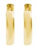 Adeliás Damen Ohrringe – Klappcreole aus 925 Silber in gold