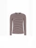 Soft Rebels Top SRFenja Stripe O-neck in 365 Vinyard Wine