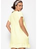 SASSYCLASSY Musselin Kleid mit V-Ausschnitt in Gelb