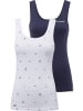 Kangaroos Ripptanktop in weiß-marine
