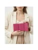 Lazarotti Bologna Leather XL Geldbörse mit Zip-Around Fach Leder 14 cm hot pink
