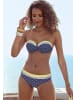 LASCANA Bügel-Bandeau-Bikini-Top in blau-gelb-bedruckt