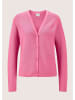 MADELEINE Strickjacke mit V-Ausschnitt in himbeersorbet