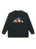 wat? Apparel Sweatshirt Mountains & Moon in Schwarz