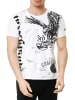 Rusty Neal T-Shirt Verwaschen American Eagle Print in Weiß