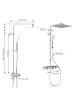 Schütte Duschset OCEAN in Chrom/Anthrazit, mit Thermostat - (L) 55 x (B) 35 x (H) 120 cm