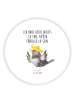 Mr. & Mrs. Panda Kühlschrankmagnet Rabe Sombrero mit Spruch in Weiß