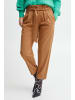 b. young BYDANTA BELT PANTS - HEAVY WOVEN Relaxed fit in Toasted Coconut