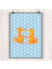 Mr. & Mrs. Panda Print Füchse Liebe ohne Spruch in Blau Pastell