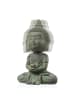 MARELIDA LED Solar Buddha Wackelfigur Gartenfigur H: 19cm Lichtsensor in hellgrau