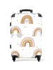 NoBoringSuitCases Suitcase Regenbogen- und Punkte-Design – weißer