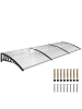 Outsunny Vordach,90L x 295B x 23,5H cm,Weiß