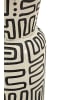 Mauro Ferretti Beige Keramikvase mit schwarzen Verzierungen, Ø 16 x 86 cm