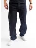 DADA Loose Jeans mit Logodruck Minimal Baggy Pants in Schwarz